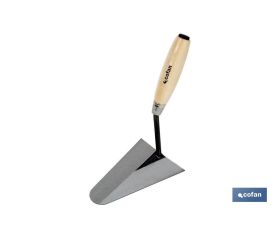 Paleta forjada modelo Catalana | Medidas: 160 mm de longitud | Para la construcción | Mango de madera