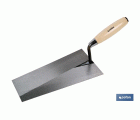 Paleta forjada punta cuadrada | Longitud: 250 x 130 x 65 mm | Para la construcción | Mango de madera