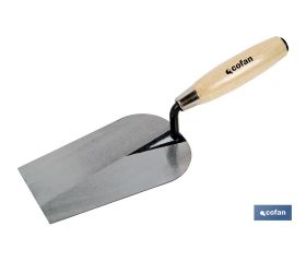 Paleta forjada modelo Sevilla | Medida 180 mm de longitud | Para la construcción | Mango de madera