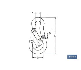 MOSQUETON BOMBERO M-9X90