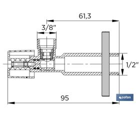 SET 2 VÁLVULAS DE ESCUADRA 1/2 x 3/8 ANTICAL MODELO LARGO