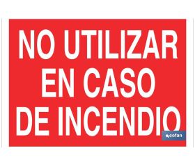 No utilizar en caso de incendio