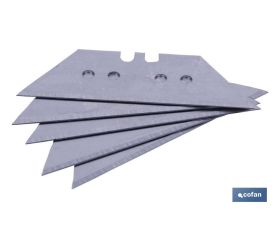 Pack de 5 cuchillas | Trapezoidales | Medidas de la cuchilla: 60 mm