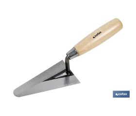Paletín con punta redonda| Medidas: 130 mm de longitud | Para la construcción | Mango de madera