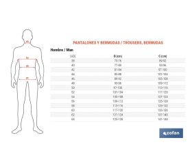 PANTALON TRAB. FLEX. JANO REGULAR FIT MAR/NEGRO T-58