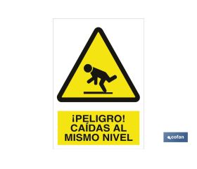 ¡Peligro! caída al mismo nivel