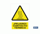 ¡Peligro! contacto térmico