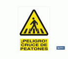 Peligro cruce de peatones