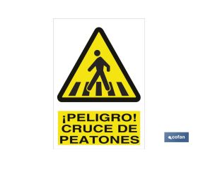 Peligro cruce de peatones