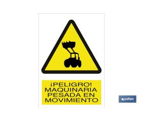 ¡Peligro! maquinaria pesada en movimiento