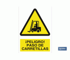 ¡Peligro! paso de carretillas
