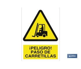 ¡Peligro! paso de carretillas
