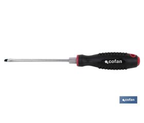 Destornillador Plano de mecánico con hexágono en la varilla | Modelo Comfort plus