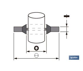 Destornillador Plano | Con placa trasera de golpeo | Con huella desde EL-3 hasta SL-8 mm