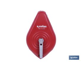 Plomada trazadora | Push system | Dos medidas disponibles: 15 y 30 m | Fabricada en ABS