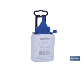 Frasco de polvo azul de trazado | Para plomada | Capacidad: 100, 250, 500 o 1000 g