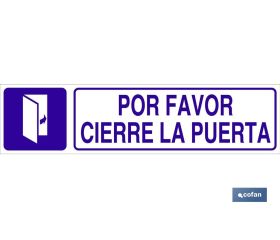 Por favor, cierre la puerta