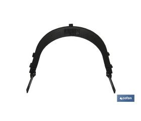 Soporte de malla protectora para casco de obra| Medidas del soporte 24 x 17 x 2 cm | Soporte universal