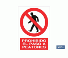 Prohibido el paso a peatones