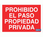 Prohibido el paso propiedad privada