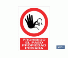 Prohibido el paso propiedad privada