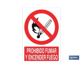 Prohibido fumar y encender fuego