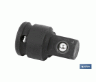 Adaptador de impacto 1/2 a 3/8| Con cuadradillo macho 3/8 y hembra de 1/2  | Fabricado especial para herramientas de impacto