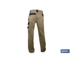 PANTALON TRABAJO LENOIR 280gms/m GRIS-NEGRO T-56