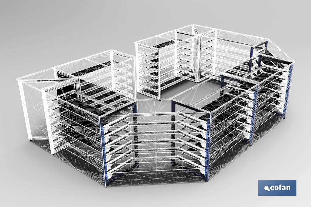 MARCO INTERMEDIO MOSTRADOR SENCILLO 525x920mm