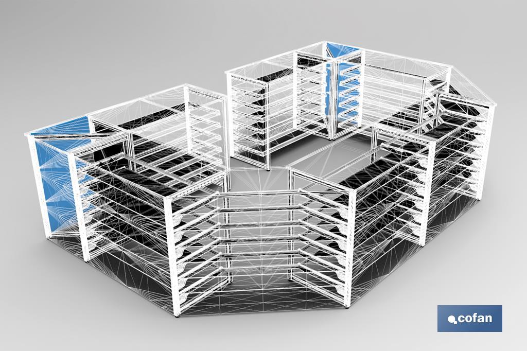 FONDO LISO 550X300mm P/RINCON 90º  DERECHO O IZQUIERDO