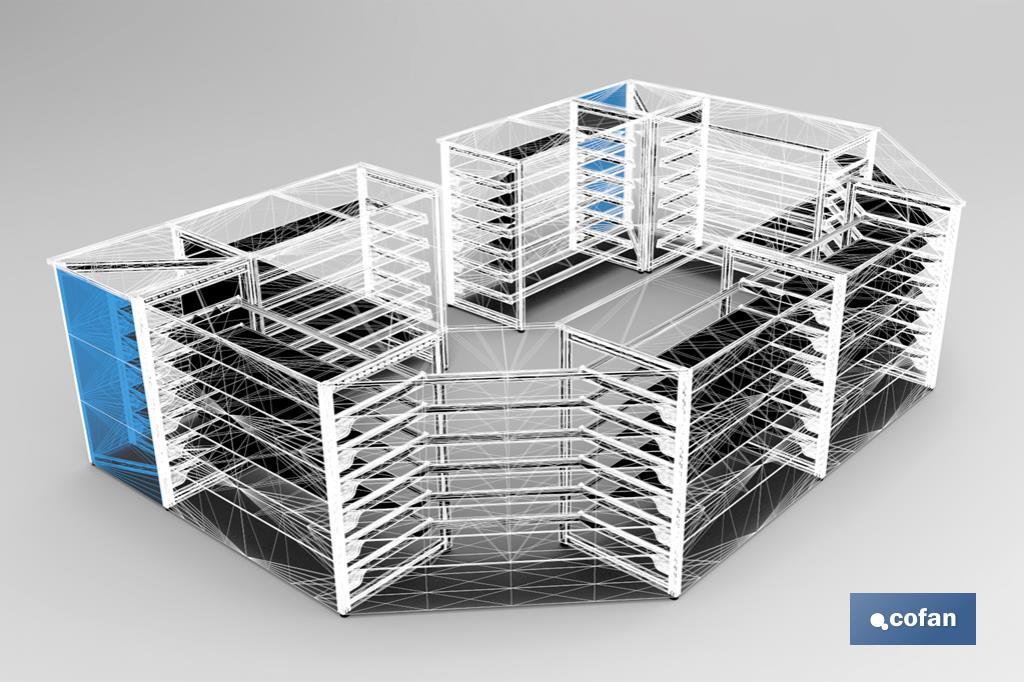 FONDO LISO 550X300mm P/RINCON 90º  DERECHO O IZQUIERDO