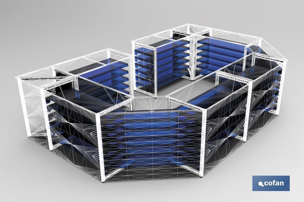 BANDEJA RINCON CHAFLAN 45º - 400mm+2 CARTELAS 400mm