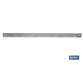 Regla de acero inoxidable | Escala métrica con marcas claras | Medidas de la regla: 600 mm