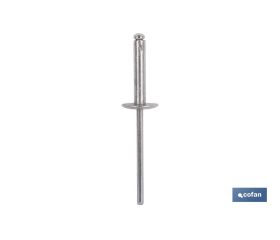 Remaches Aluminio Estándar Cabeza Ancha Blíster Estándar