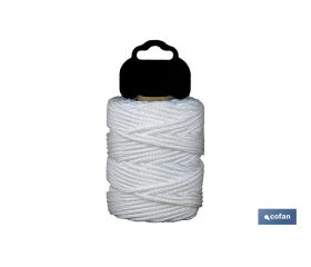 BLISTER RIEL TRENZADO POLI 3MM 50 MTS BCO