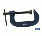 Sargento de sujeción | Tipo G | Medida del ancho desde 30 hasta 83 mm | Apertura desde 50 hasta 200 mm