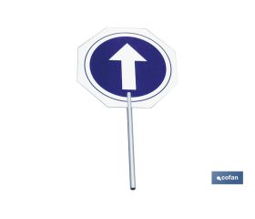 SEÑAL DE MANO CON MANGO ALUMINIO