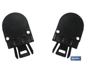 Ajuste para visera | Fácil instalación en cascos de obra | Sujeción perfecta de la rejilla al casco