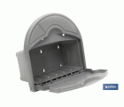 Soporte de pared para manguera con cajón | Soporte para mangueras de riego | Práctico y versátil para el jardín