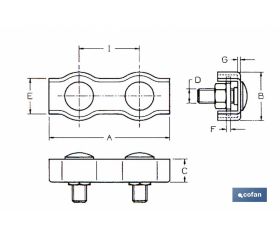 SUJETACABLES PLANOS DOBLE M-2