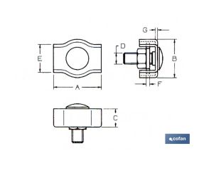 SUJETACABLES PLANO SIMPLE M-4