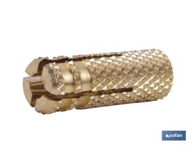 Taco de latón de expansión roscado interior | Medidas desde 4 mm hasta 12 mm | Fabricado en latón de alta calidad