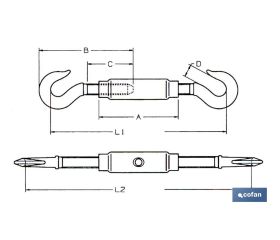 TENSOR GANCHO-GANCHO Z DIN 1480 M-20