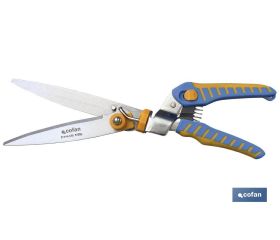 Tijeras Cortacésped profesionales de acero inoxidable de 34 cm | Con corte ajustable de 180° y Mangos Ergonómicos