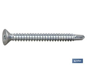 Tornillo Autotaladrante Cabeza Avellanada Phillips Zincado