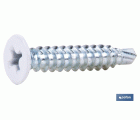 Tornillo autotaladrante cabeza extraplana Phillips Blanco