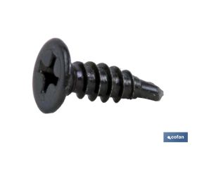 Tornillo Autotaladrante Cabeza Extraplana Phillips Negro