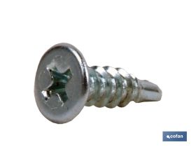 Tornillo autotaladrante cabeza extraplana Phillips Zincado