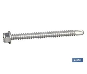 Tornillo Autotaladrante Cabeza Hexagonal con Collarín Zincado