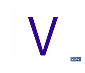 V Letra en glasspack